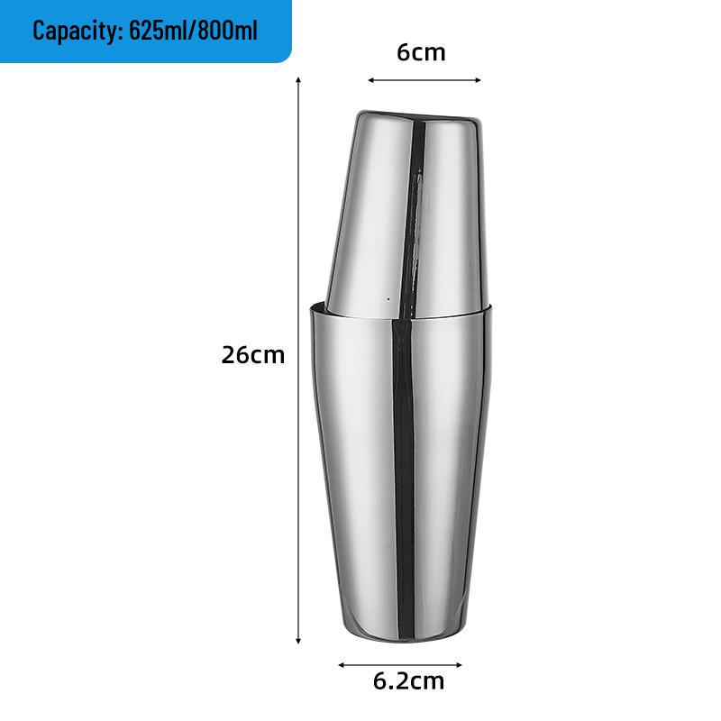Boston 304 Stainless Steel Cocktail Shaker Set - Bar Tool Kit