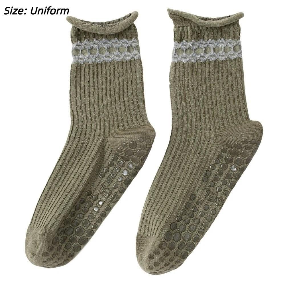 Breathable Pilates Socks for Women Non-Slip Mid Tube Socks Fashion Yoga Socks for Yoga Dance