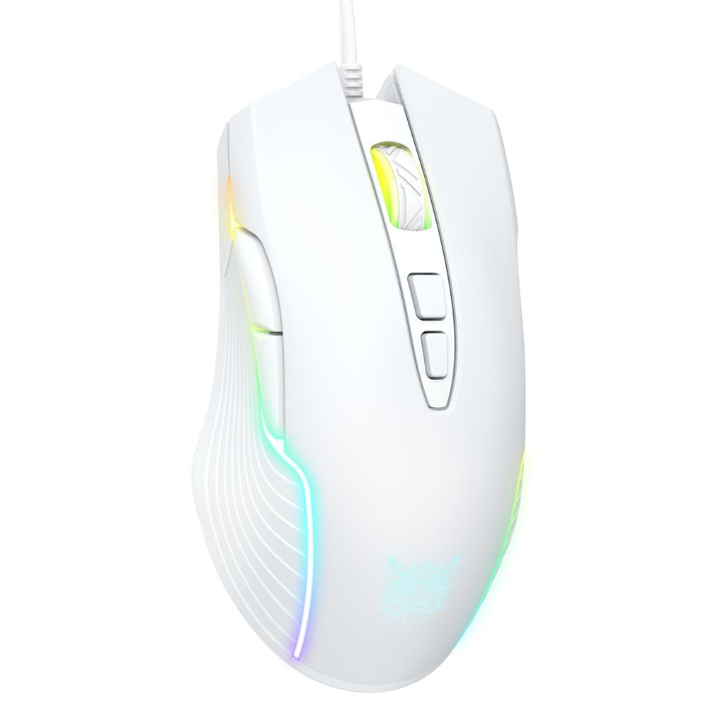 CW905 RGB Gaming-Maus Kabelgebunden mit RGB-Hintergrundbeleuchtung, 6 einstellbare DPI bis zu 6400, Ergonomische Gamer-Laptop-PC-Maus mit 7 programmierbaren Tasten