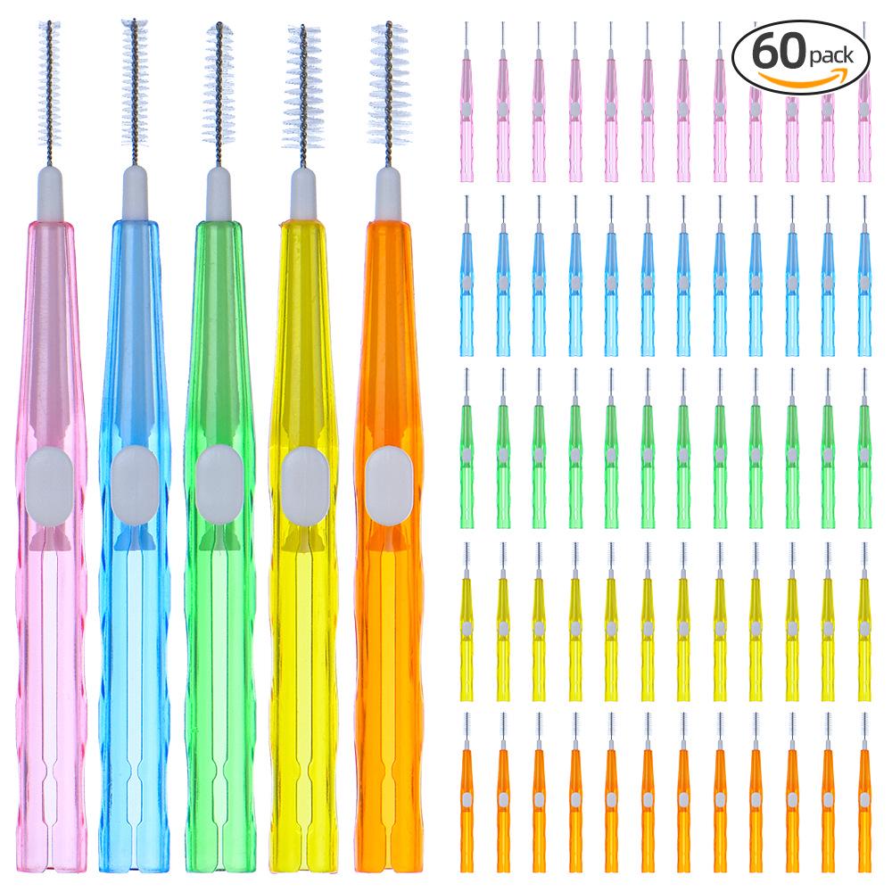Orthodontic Interdental Brush - 40 Disposable Pieces for Braces and Tooth Gap Cleaning