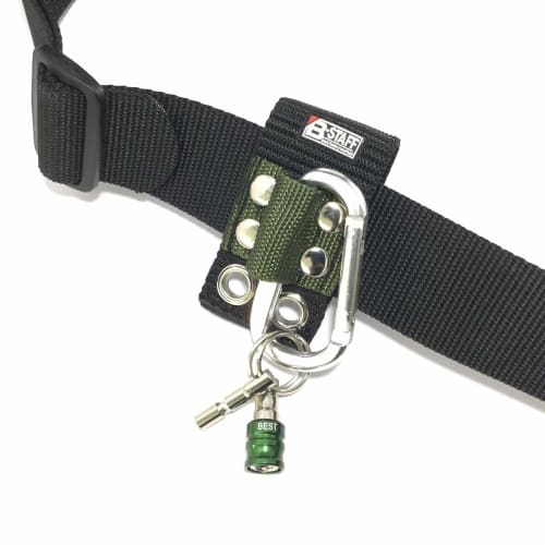 Besttool Best Bit Holder with Belt Loop and Key Adapter, Red, BTH-2RB