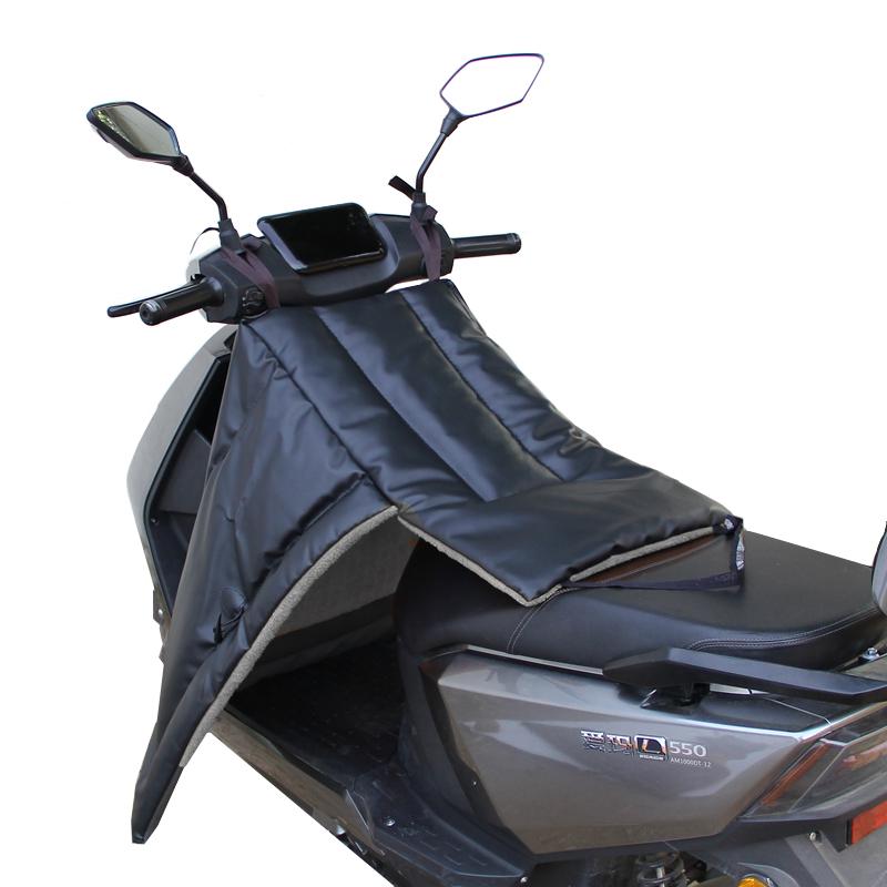 Windproof Plush Winter Cover for Electric Scooters & Motorcycles - Universal, All-Season, Two-Piece