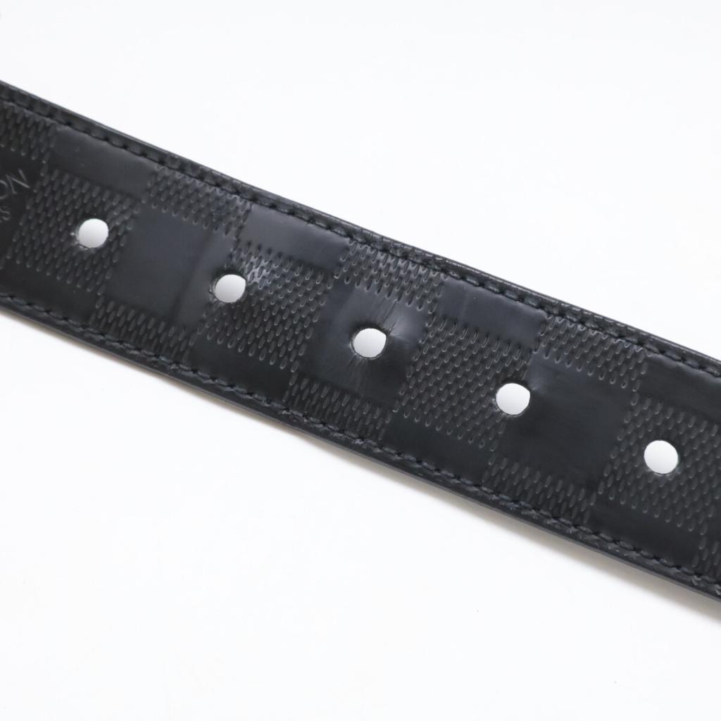 Louis Vuitton M9674 Santur Boston Damier Infini Belt 95/38 Black / SilverUsed