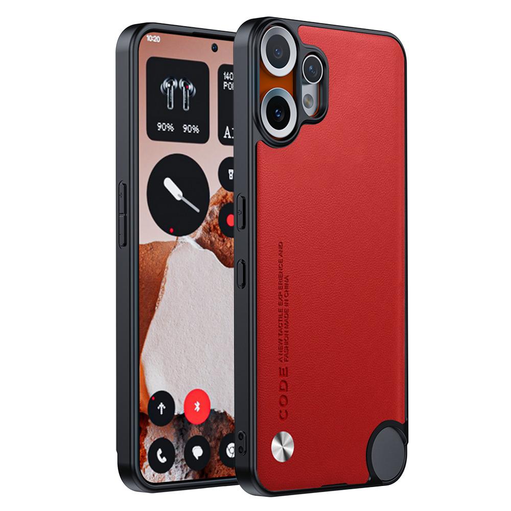 

Funda for Nothing CMF Phone 2 Pro Case Luxury Fiber Texture PU-Leather Protection Capa Shockproof Cover NothingCMF Phone2Pro красный
