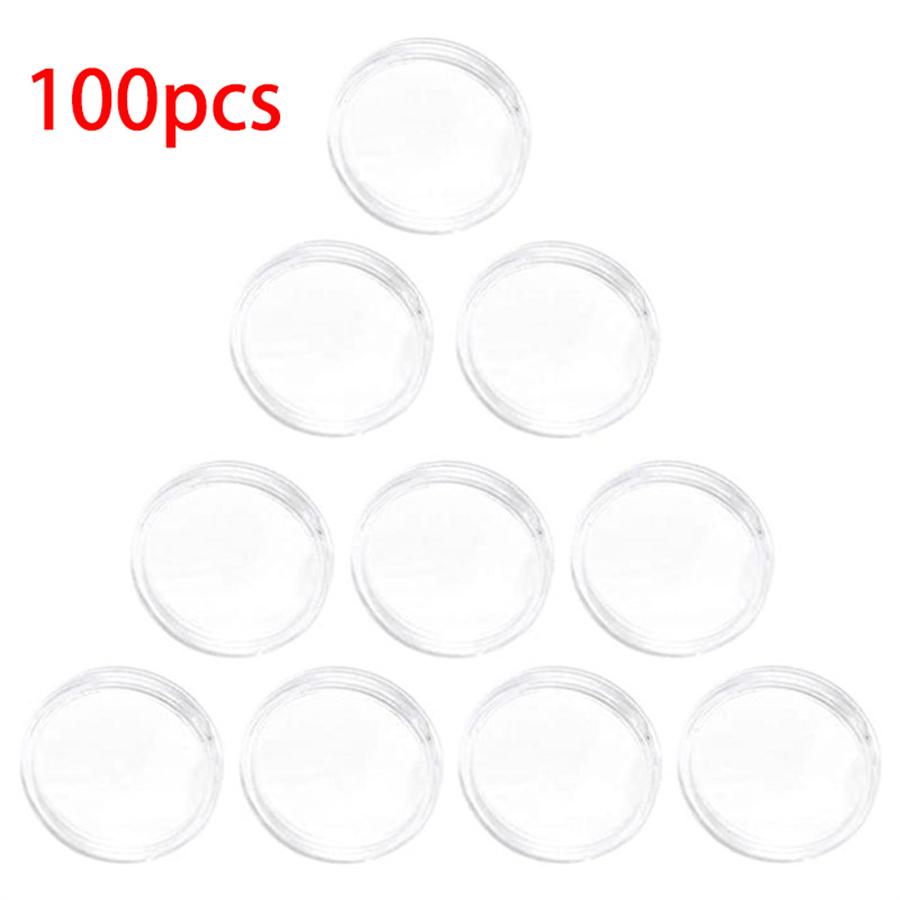 

100 Direct Fit Airtight 25mm Coins Capsules Storage Holder for Quarters Round