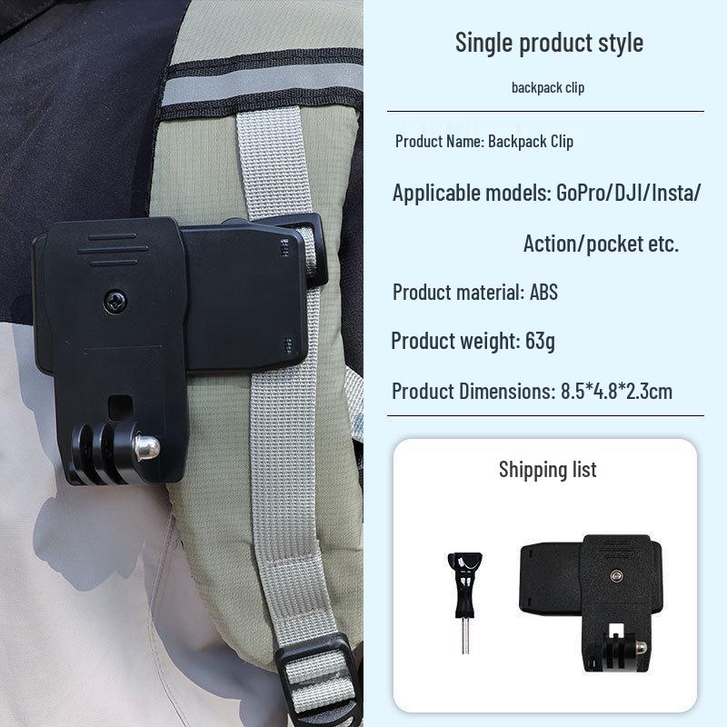 

Insta360 Go3/Go3s Backpack Clip: 360° First-Person View Camera Accessory