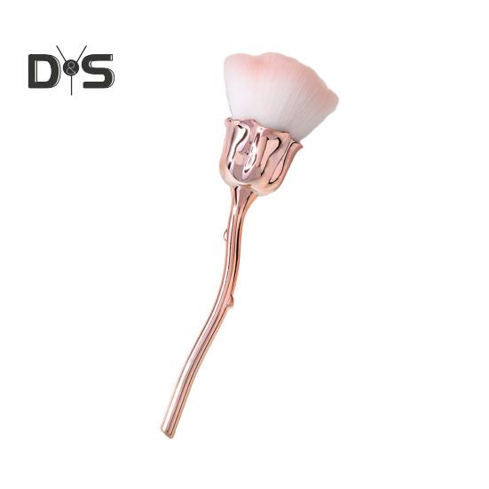 Pensulă Nail Art Peri Moi Mâner Confortabil Pensulă Manichiură Lână Fibră Artificială Formă Floare Roz Pensulă Unghii Instrument Manichiură