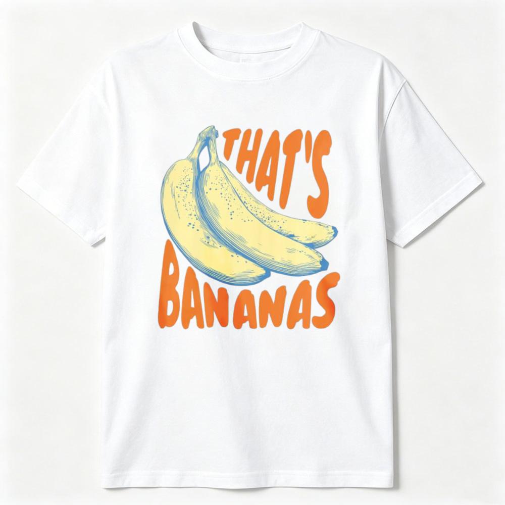 Unisex Tropical Tshirt Thats Bananas Single Pastel Banana Cotton Tee Cute Summer Fruit Graphic Short Sleeve Casual Tops