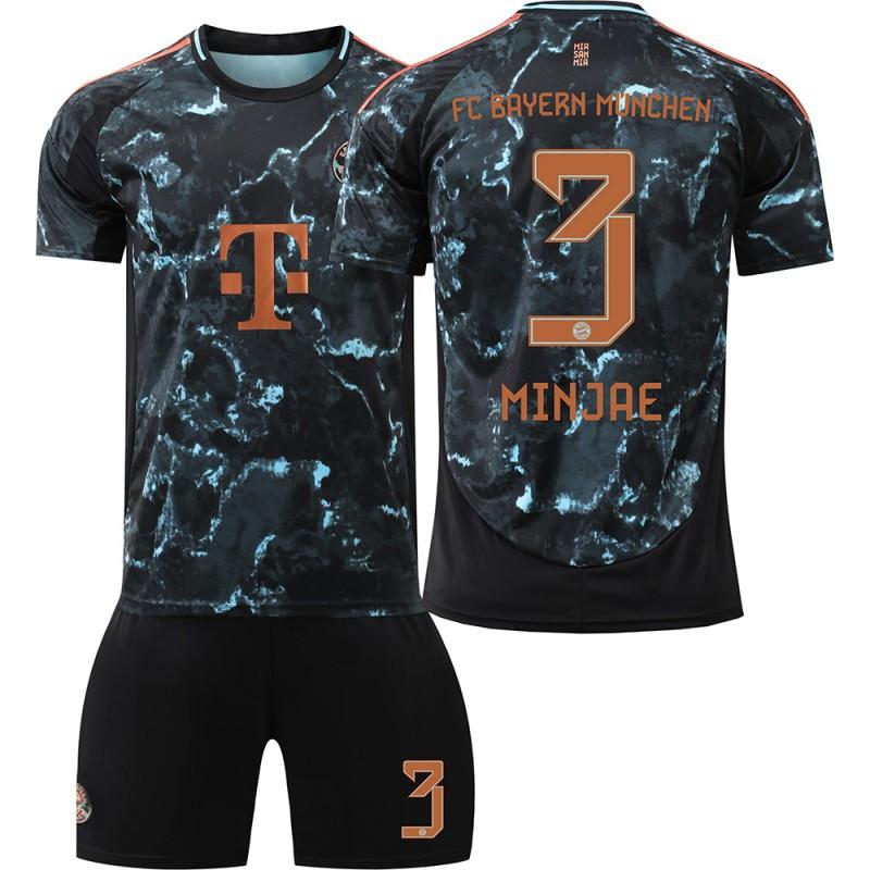 2425 Bayern Jerseys 3 Jin Min Zai No. 9 Kane 10 Sanet 25 Muller Children's Away Football Uniform Set