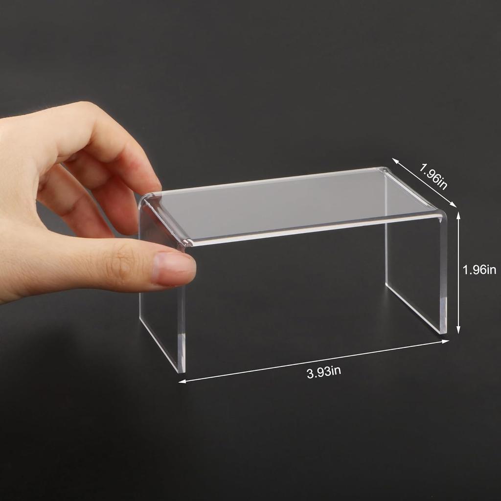 Miniature Desk Dollhouse Furniture Tea Coffee Table 1:12 Scale Miniature Clear Acrylic Table Modern Waterfall Minimalist Style Accessories Mini