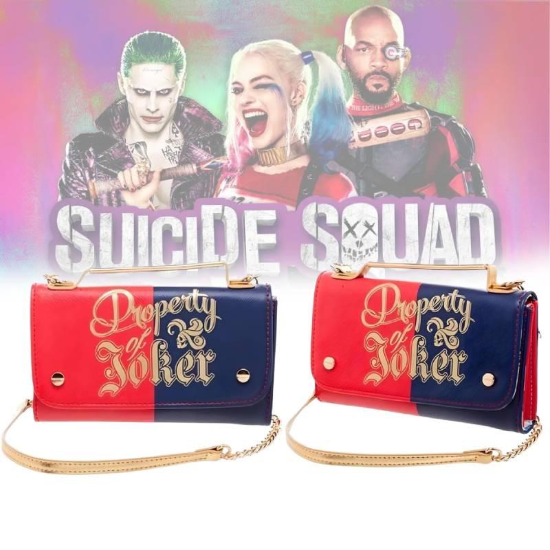 Suicide Squad Umhängetasche aus PU-Leder mit Metallkette für Damen Reiseaccessoires