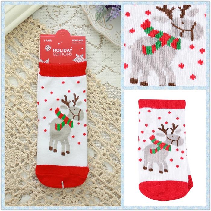 Baby Toddler Ankle Length Socks Santa Claus Christmas Xmas