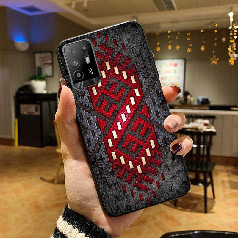 Cover per telefono albero del sole etnico lettone per OPPO A74 A94 5G A3S A5S A9 A12 A15S A52 A53S A72 A73 2020 A91 5G Custodie coque