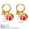 Christmas versatile DIY pendant earrings stainless steel gold-plated atmosphere earrings women