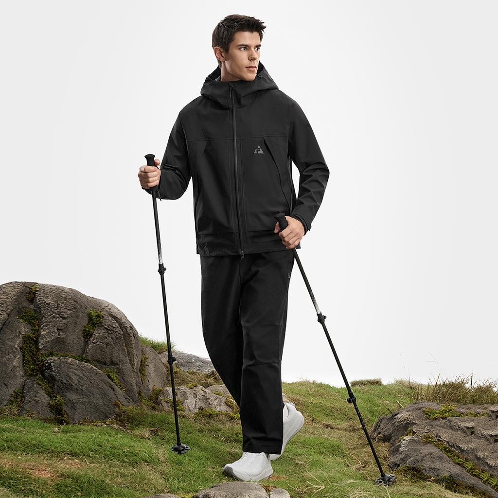 FILA Explore Minimalist Classic Retro Sports Casual Outdoor Hard Shell Versatile Comfortable Hooded Jacket Men Jacket A11M617718F-BK