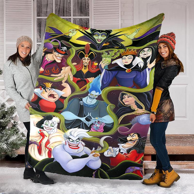 1pc Villains1 Theme Blanket - Digital Print, Polyester, Cozy for All Seasons, Perfect for Outdoor, and Travel