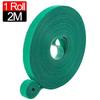 Fascetta autoadesiva in nylon per piante, verde, regolabile, con gancio e anello, supporto per spago da giardino, fascetta riutilizzabile, nastro di fissaggio