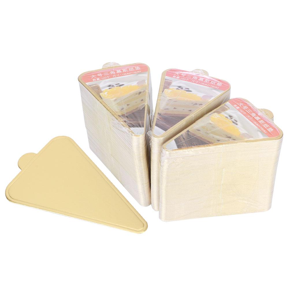 300pcs Triangular Mousse Cake Boards Cupcake Base Dessert Display Tray Cardboard Decoration Tools