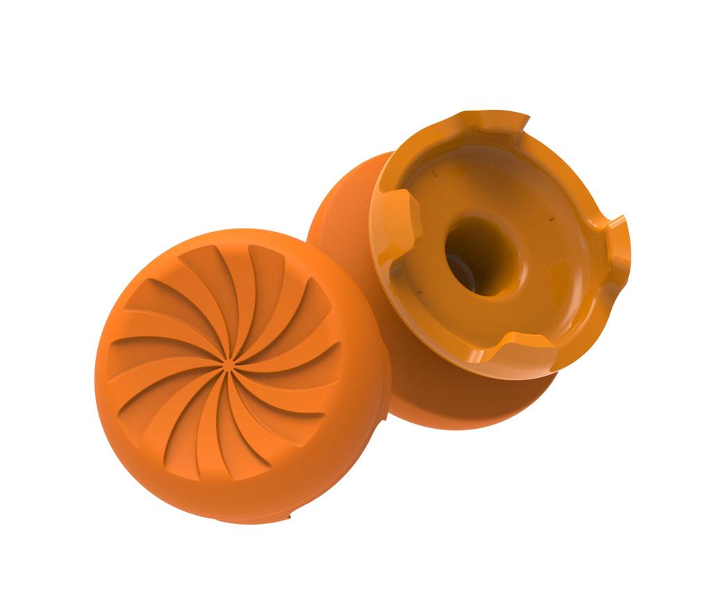KontrolFreek FPS Freak Vortex Performance Thumbsticks for Improved Aiming Convex Orange PS4/5 Controllers, Accuracy, High-Rise & Mid-Rise Concave,