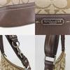 Used COACH Shoulder Bag Signature F24028 canvas/leather beige Brown
