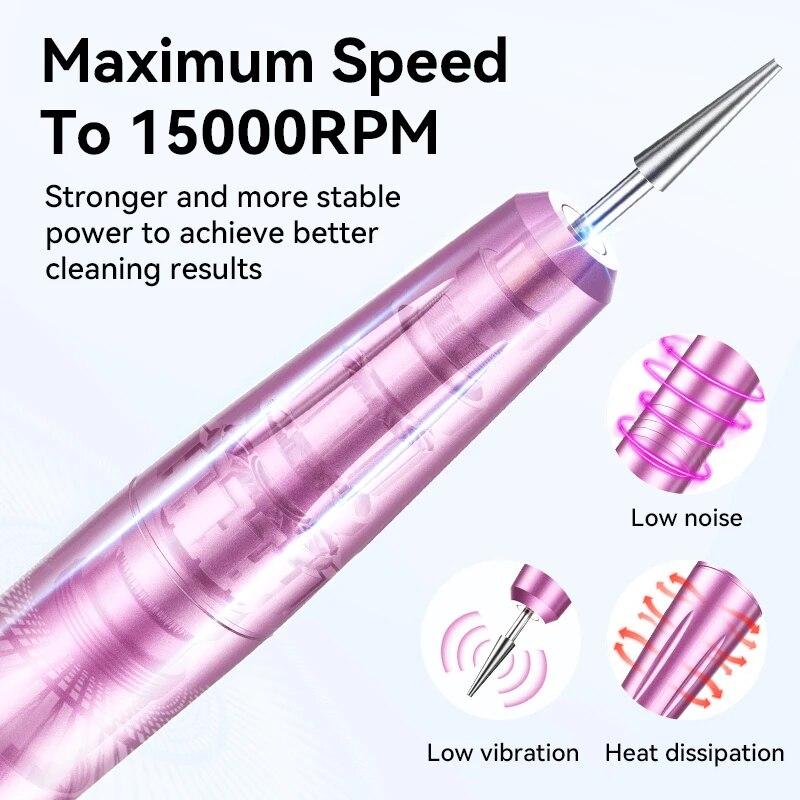 Rechargeable Electric Nail Drill Machine With USB Connect Nail Polish Remover Drill Set Manicure Sander Low Noise File Manicure