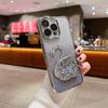 Gradient Diamond Swan Holder Case For iPhone 17 Air 16 15 ProMax 14 13 12 Pro Max Plus 11 Glitter Quicksand Silicone Soft Cover