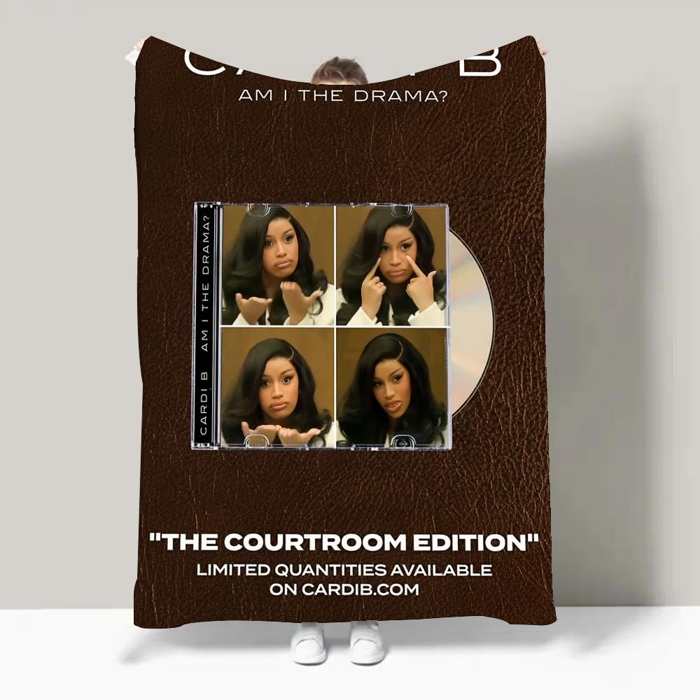 

C-Cardi SINGER b Blanket Design Lightweight For Dorms, Naps, Living Room, Office,Sofa,All-Season 75x90cm