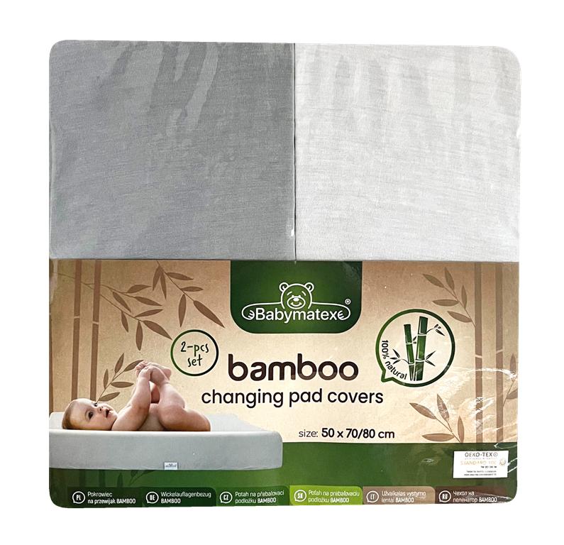 Bamboo changing table cover, 2 pack, size 50x70/80