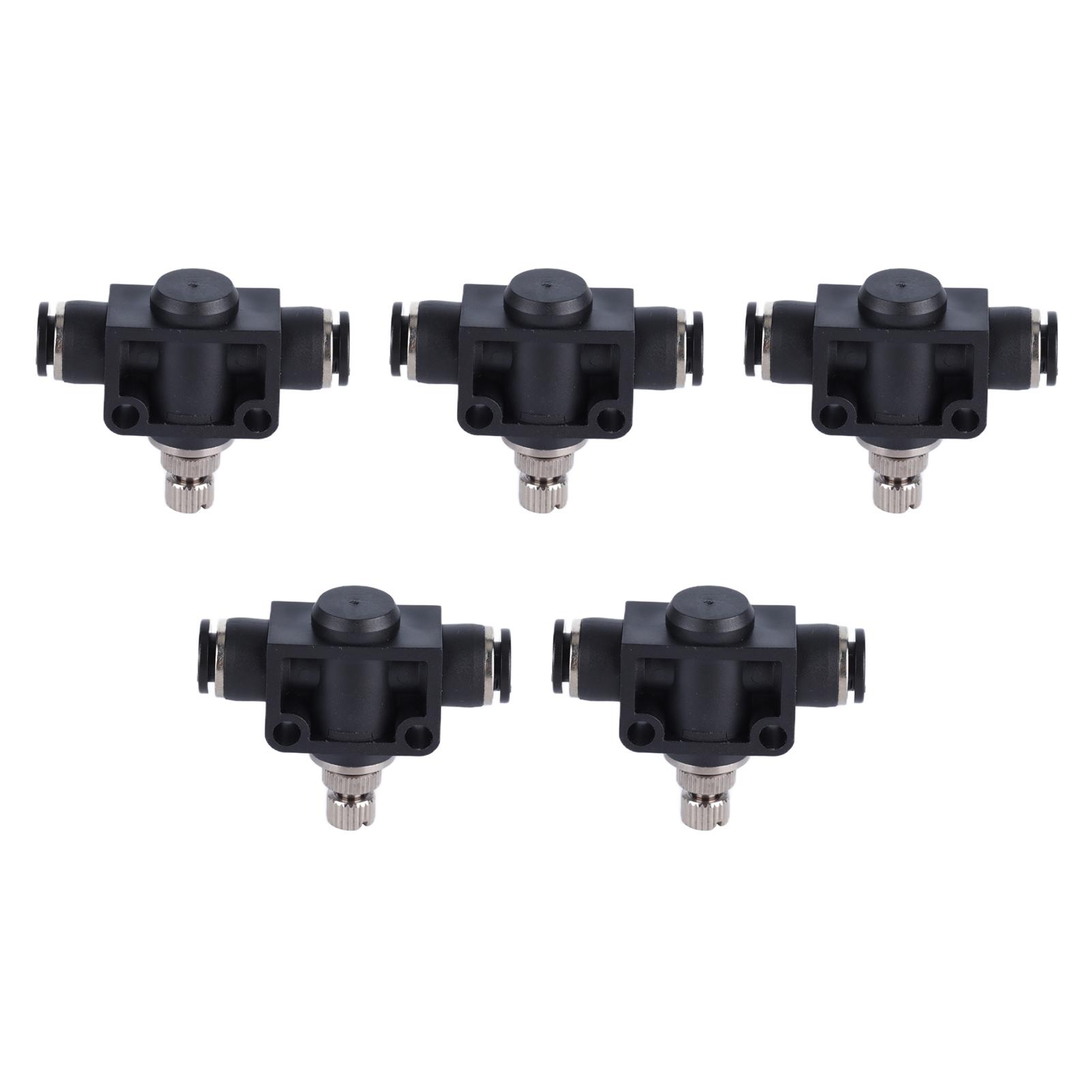 

5pcs Pneumatic Throttle Valve Durable PVC Compression Resistance Connection Accessories10mm