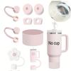 9PCS Purple Flower Rainbow Cloud Straw Caps Leak-Proof Plug Reusable Silicone Cup Covers for 40oz & 30oz Stanley Cup Accessories