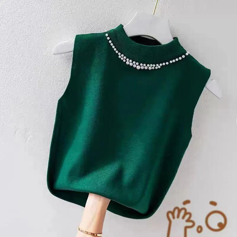 WTEMPO Spring Summer Sleeveless Bottoming Tank Tops Large Size Women's Solid Color Casual Versatile V-Neck Camisole Vests