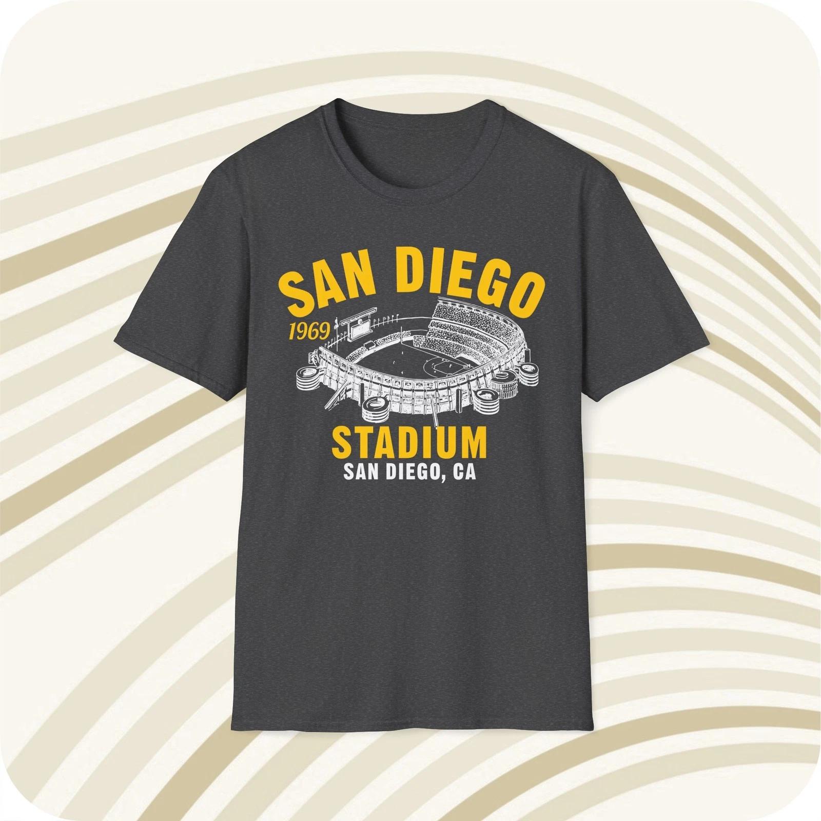 San Diego Stadium 1969 Classic Cut Baseball T shirt - San Diego Padres 2XL