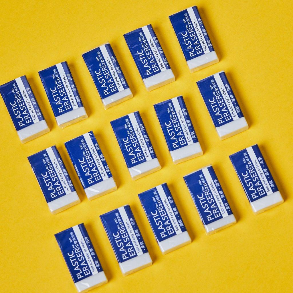 White 2B Soft Eraser - Special Exam Sketch Eraser, Low Crumb, Easy Erase - Stationery Set
