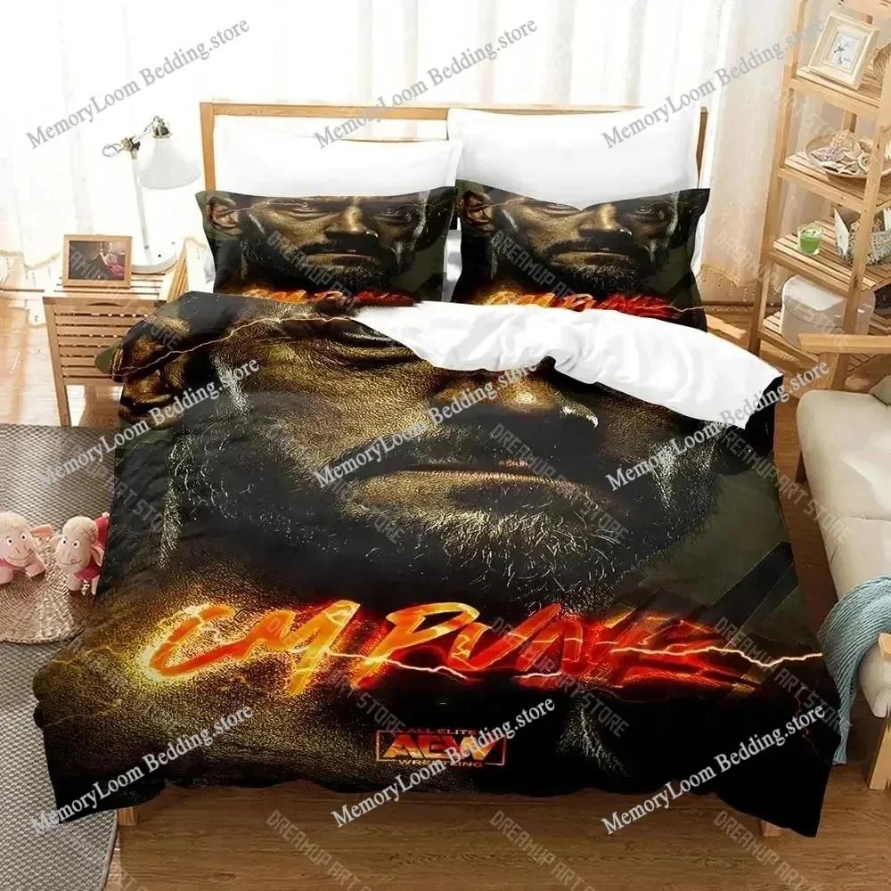 CM Punk Aew Il Migliore del Mondo Set Biancheria da Letto Copripiumino Set Letto Copripiumino Federa Piumone Taglia King Queen Ragazzi Adulti