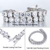 Catena Tennis Hip-Hop 1 Riga Zirconi Cubici Iced Out 3mm 4mm 5mm 6mm 18K Collana Rapper Gioielli di Lusso