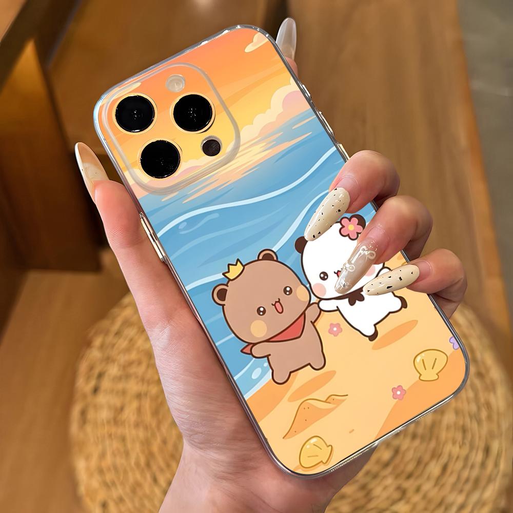

Cute BuBu DuDu Phone Case For IPhone 17 16 Pro Max 15 14 13 11 12 Mini Xs X Xr 7 8 Plus Se Transparent Cover iPhone 16