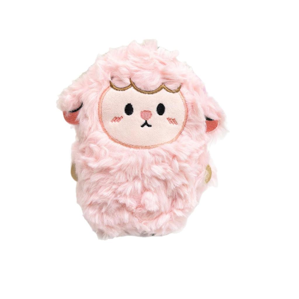 New Year Zodiac Sheep Plush Keychain Toy - Large Squeaky Wool Doll for Girls