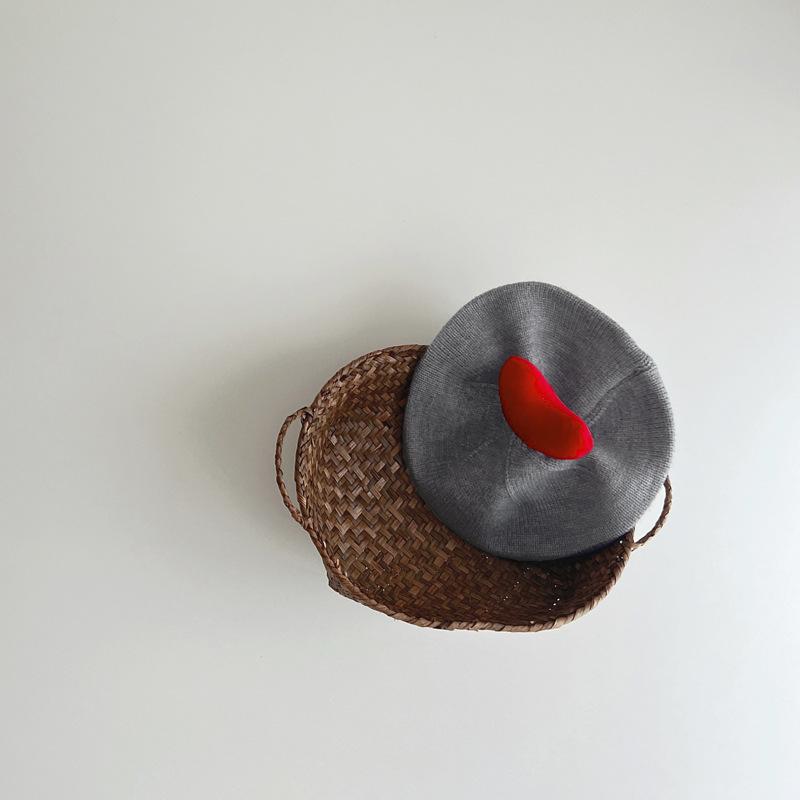 

Однотонная детская шапка-берет Love Baby, зимняя теплая вязаная шапка для девочек, шапки с героями мультфильмов, корейская одежда для малышей, аксессуары 46-50cm (6-48M)