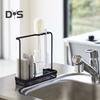 Storage Rack Sponge Holder Sturdy Construction Strong Load-bearing Kitchen Bedroom Dish Soap Dispenser with Removable Tray