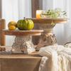 Modern Round Storage Trays Wooden Fruit Food Luxury Figurines Organizer Aesthetic Ornaments Hospitality Accessories Kitchen