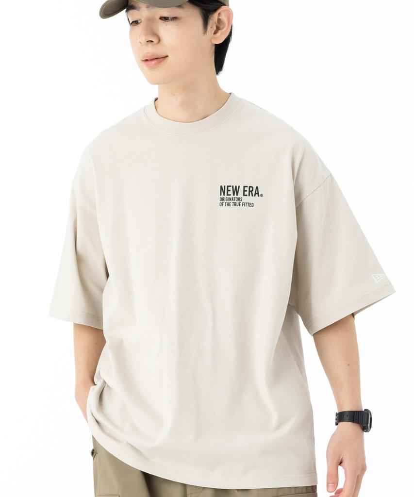New Era Oversized Stone Typography M Cotton Tee T-shirt S/S