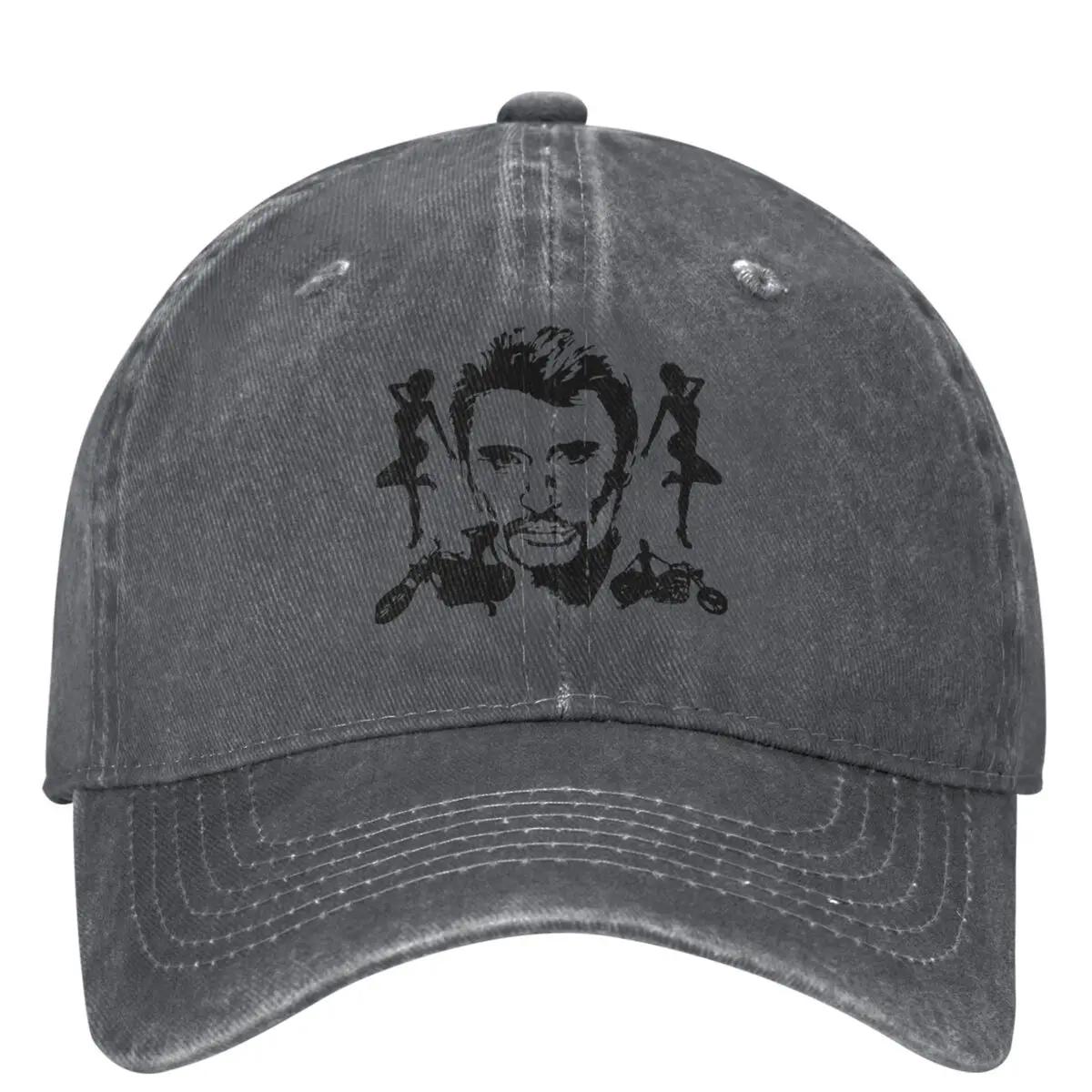 

My Favorite People Baseball Cap Johnny Hallyday Outdoor Gym Adjustable Hip Hop Dad Hats Men Adult Sun protection Baseball Caps One Size темно-сірий