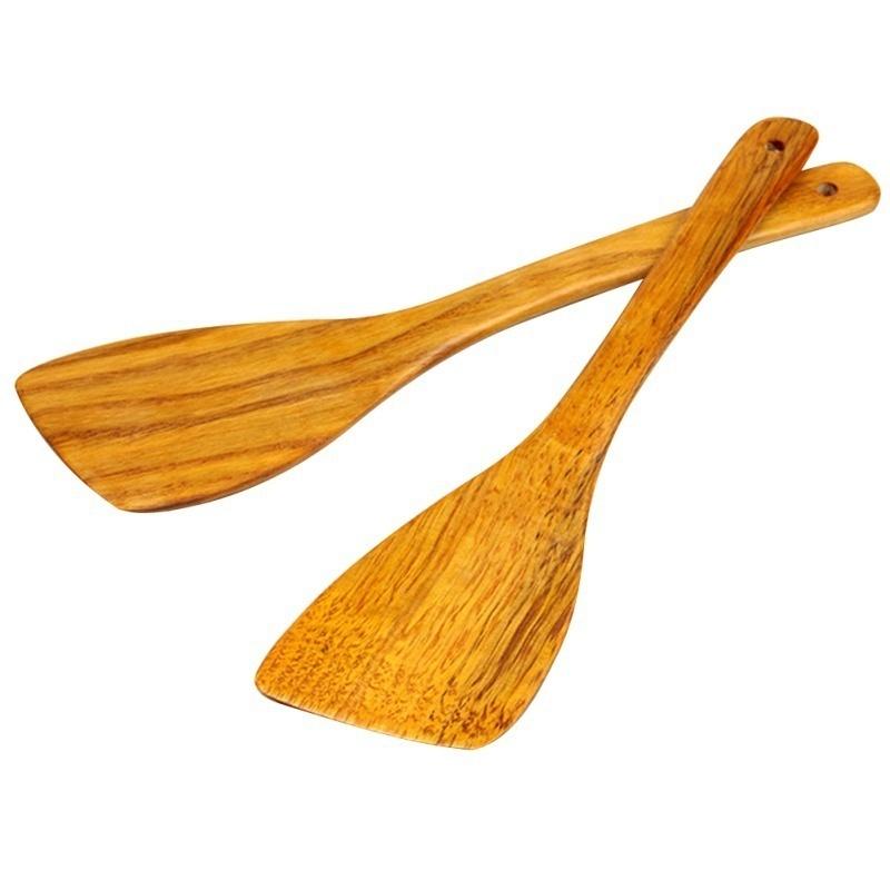 Pot Bamboo Wood Spoon Square Shovel No Shovel 30cm Cooking Shovel