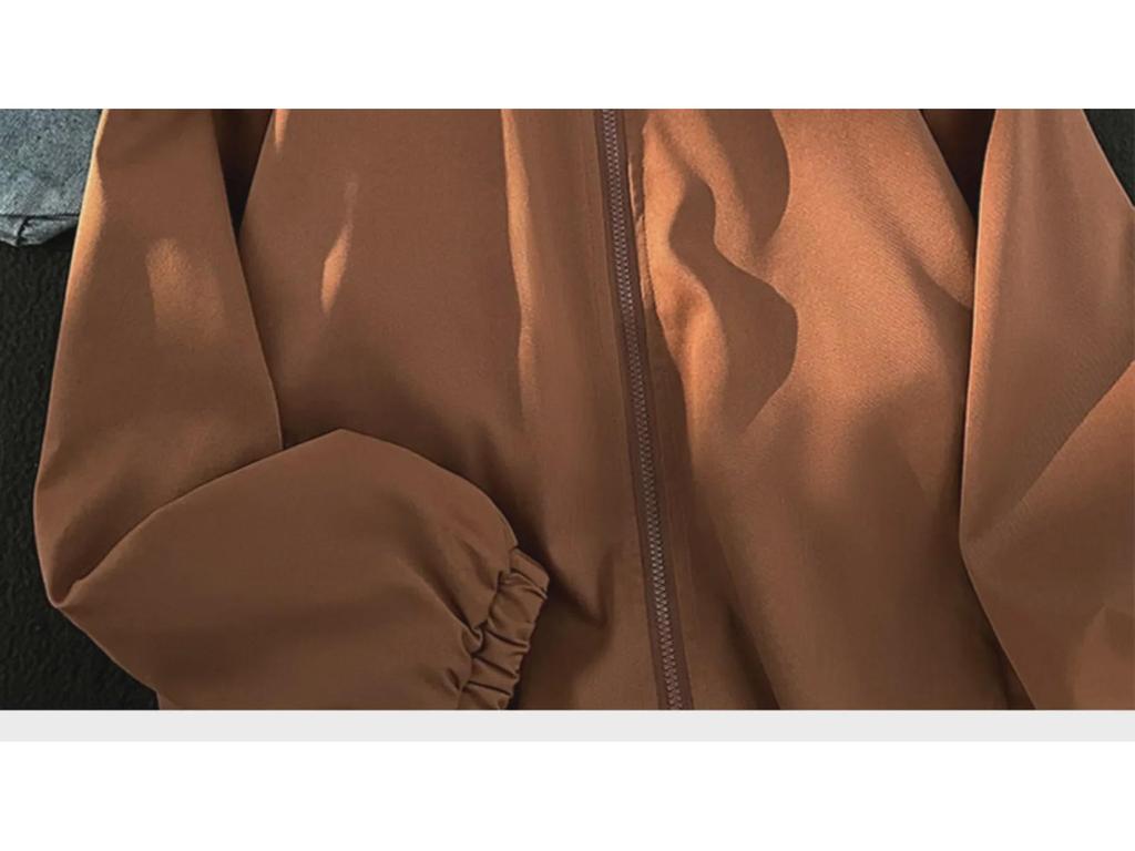 Unisex Aprikosenfarbene Vintage Workwear Jacke für Frühling/Herbst