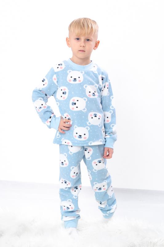 

Дитяча зимова піжама (Хлопчики) – Барвистий принт і затишний флісовий матеріал, Зима, 6076-028-4 HC 104 море синього кольору