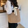 Stylish Women Woven Crochet Handbags Large Capacity Shoulder Tote Perfect for Beach Travel and Daily Use