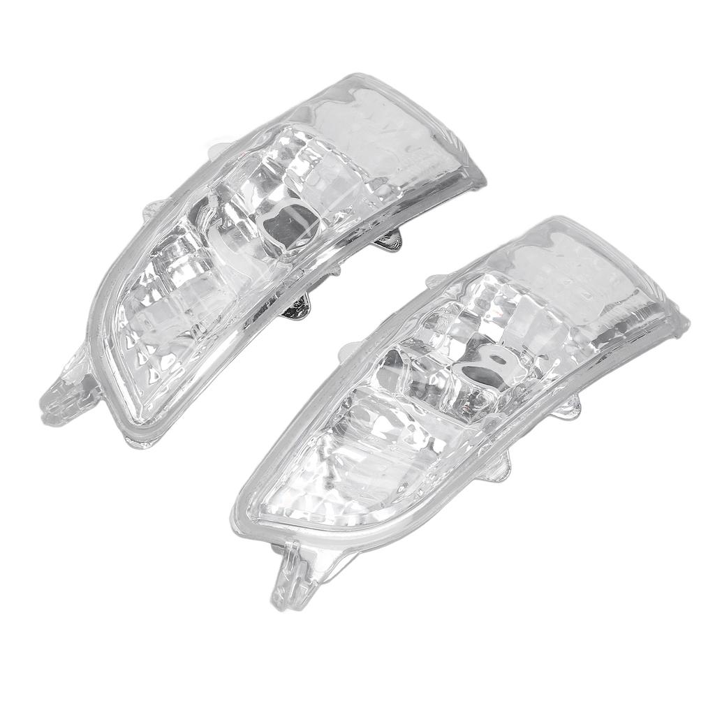 1 Pair Front Wing Mirror Indicator Light Lens Clear Cover Replacement For S80 II AS 124 2007‑2013