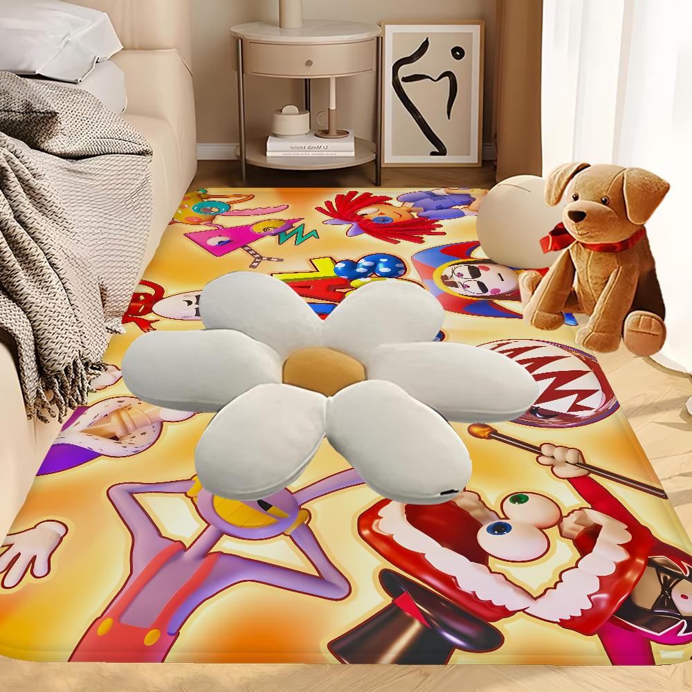 THE A-AMAZING D-DIGITAL CIRCUS Cartoon Bathroom Mat Kids Room Bedroom Decoration Balcony Anti-Slip Doormat Living Room Bedside