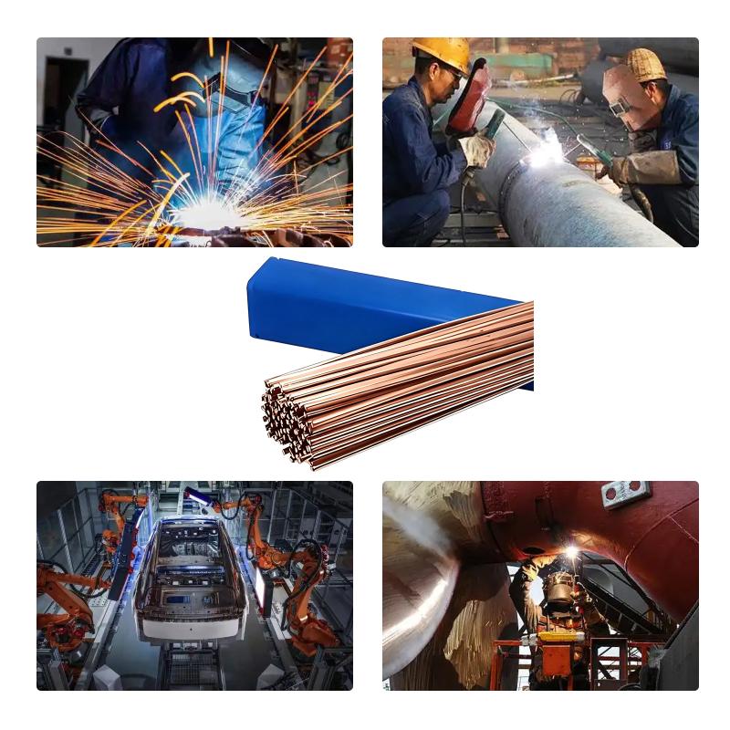 Phosphor Copper Welding Rod Heavy Duty Professional Grade 40cm 50cm Round Flat Electrode for Commercial Welding Operations