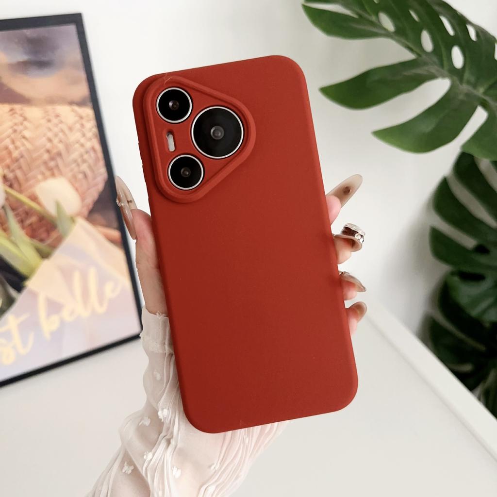 Applicable to Huawei P70 liquid silicone mobile phone case fine hole p70ultra solid color mobile phone case anti-drop